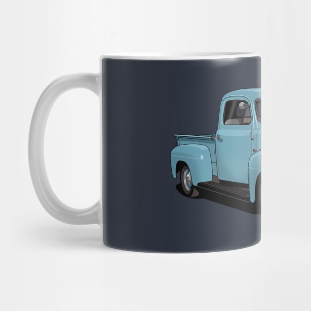 1950 Ford F1 Pickup Truck in light blue by candcretro